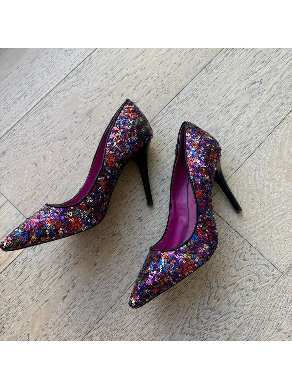 Trina Turk Multicolor Sequin y2k High Heel Pumps Size 7.5 M